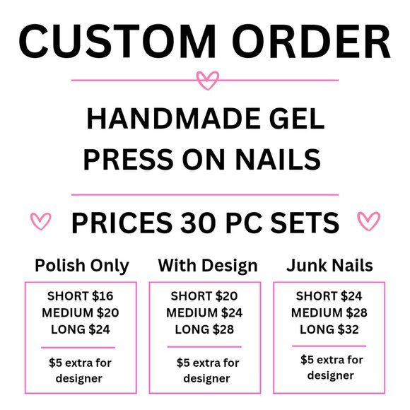 Handmade Luxury Press-On Nails | Sturdy & Reusable | BUTTERCUP - Picture 4 of 8